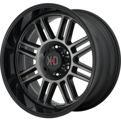 KMC XD Wheels XD850 Cage, 22x10 Wheel with 5x5 Bolt Pattern - Black with Gray Tint - XD85022050418N